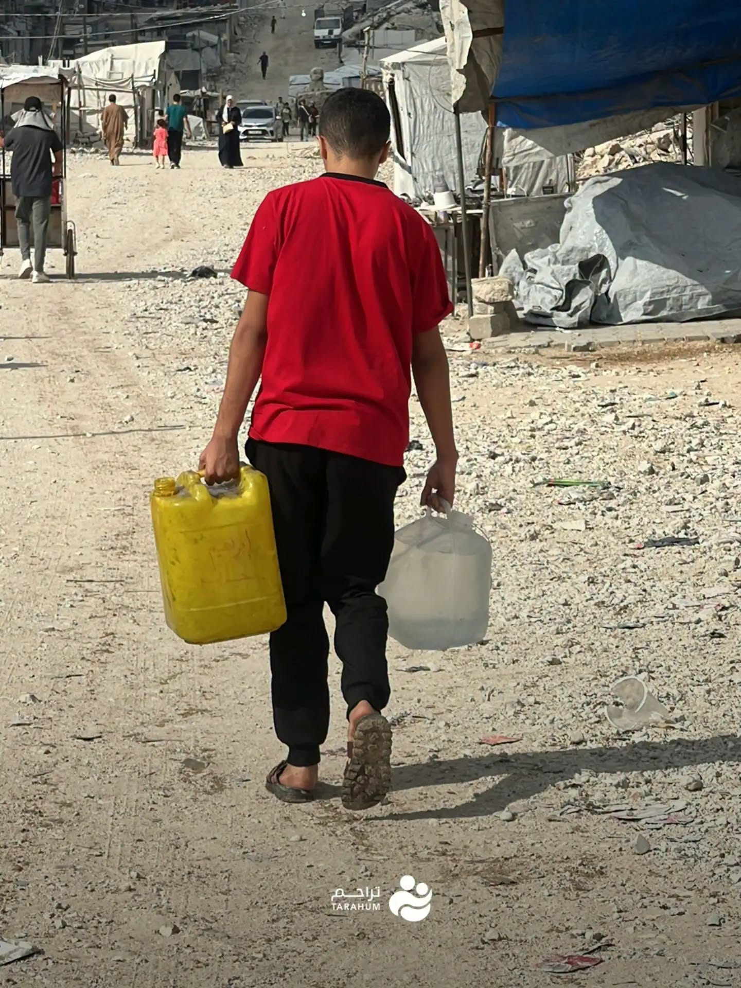 Terahum, Gazze’de 250 Aileye 5 Bin Litre Su Dağıttı